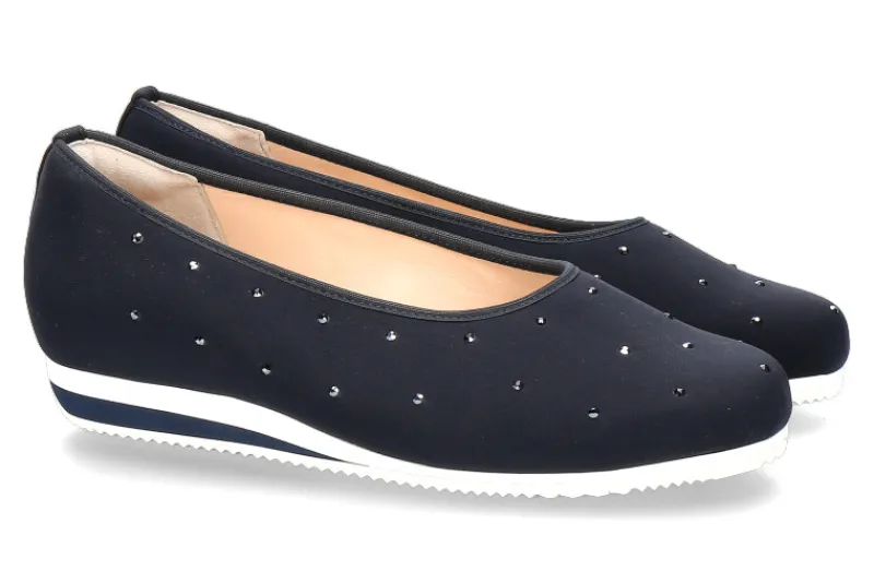 Damen Hassia Slipper SANREMO H-WEITE STRETCH OCEAN SWAROVSKI (38½)