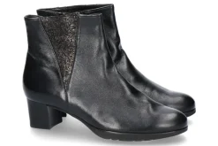 Damen Hassia Stiefelette SEVILLA WEITE-G NAPPALUX BLACK ANTRACIT (42½)