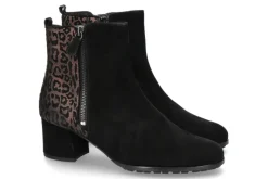 Damen Hassia Stiefelette TURIN SAMTZIEGE SCHWARZ BRONCE (37½)