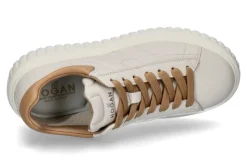 Damen Hogan Damen- Sneaker H-STRIPES ALLACCIATO- beige