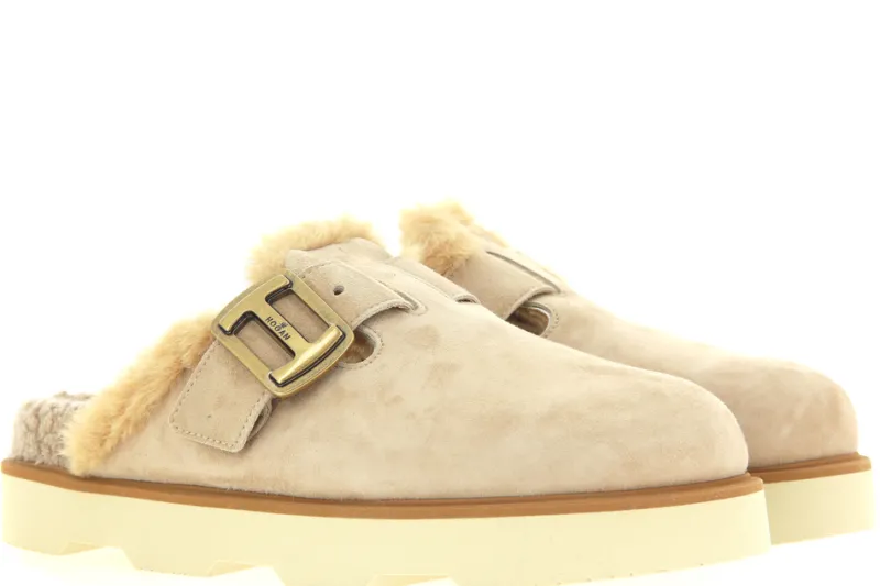 Damen Hogan Pantolette gefüttert SABOT PELO BEIGE