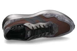 Herren Hogan Sneaker H601 ALLACCIATO ANTHRAZIT BROWN