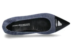 Damen Kennel und Schmenger Kennel & Schmenger Ballerina GRETA SOFTLACK/DENIM- schwarz/ indigo blau