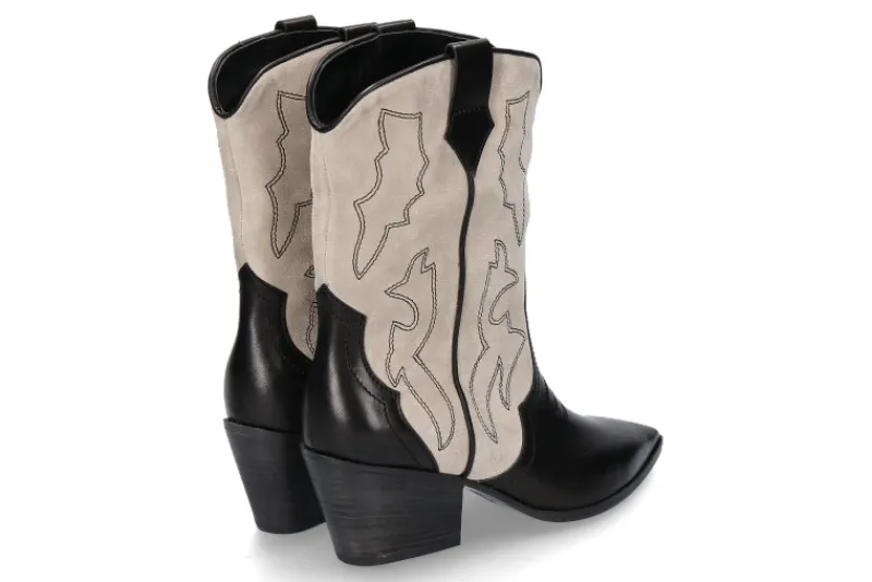 Damen Kennel und Schmenger Kennel & Schmenger Cowboy Boots DALLAS CALF SUEDE- schwarz/ sabbia