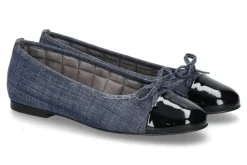Damen Kennel und Schmenger Ballerina JOY SOFTLACK DENIM- schwarz/indigo