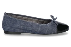 Damen Kennel und Schmenger Ballerina JOY SOFTLACK DENIM- schwarz/indigo