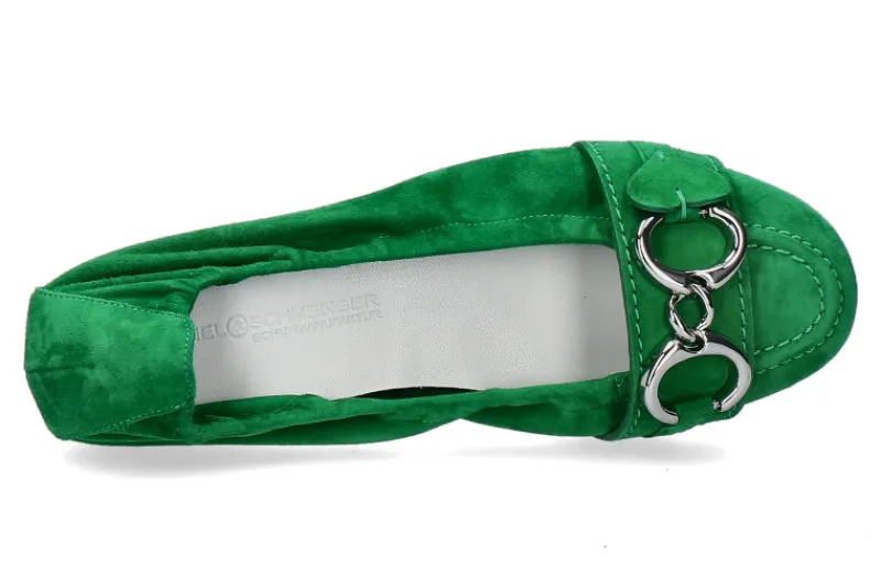 Damen Kennel und Schmenger Ballerina MALU SAMTZIEGE LEAF SILVER