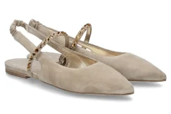 Damen Kennel und Schmenger Sling- Ballerina GRETA SUEDE- linen/beige