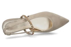 Damen Kennel und Schmenger Sling- Ballerina GRETA SUEDE- linen/beige