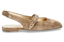 Damen Kennel und Schmenger Sling- Ballerina LEILA SUEDE- nuts/gold