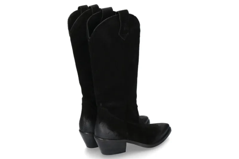Damen Lazamani Cowboy Boots NERO