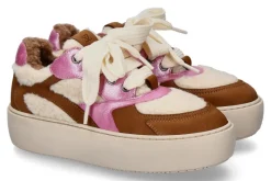Damen Lazamani Sneaker gefüttert 35.141 TEDDY- beige