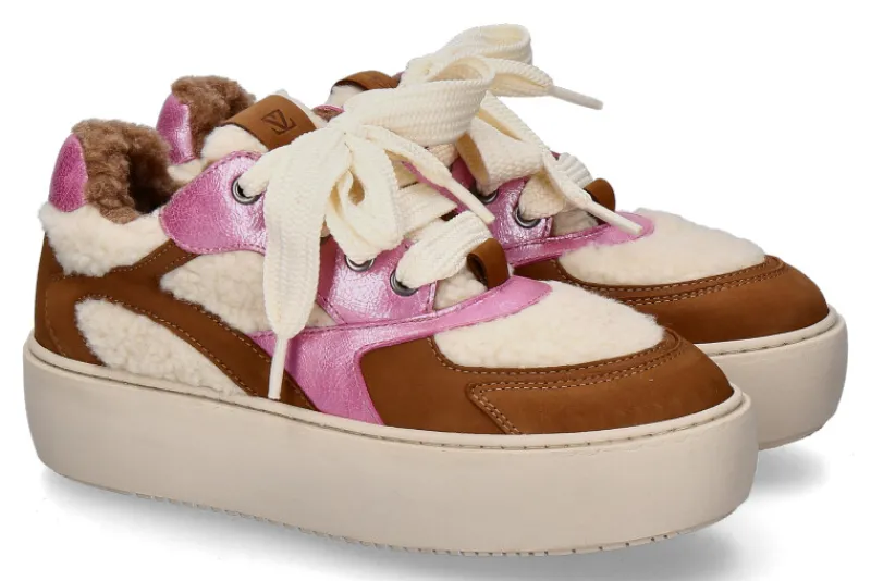 Damen Lazamani Sneaker gefüttert 35.141 TEDDY- beige