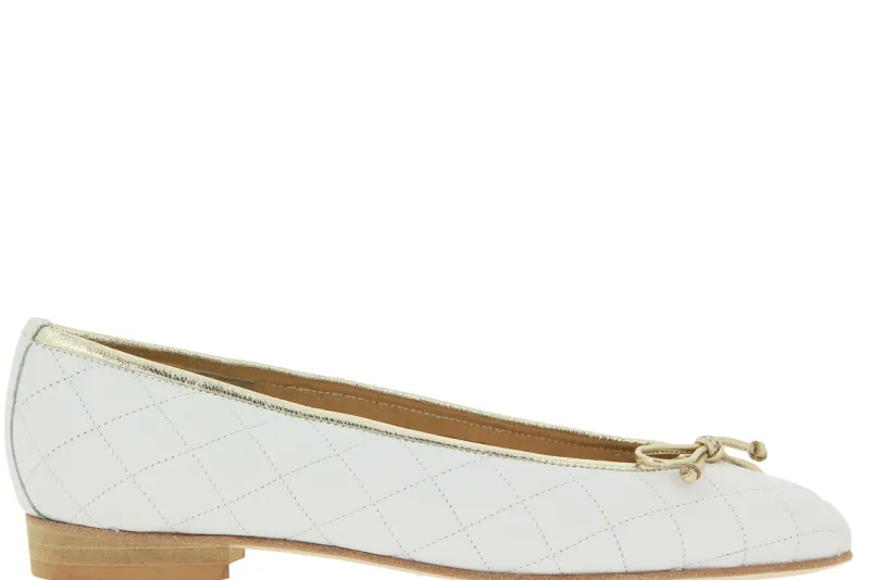 Damen Lorbac Ballerina MEFY QUILTED WHITE ORO