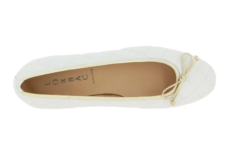 Damen Lorbac Ballerina MEFY QUILTED WHITE ORO