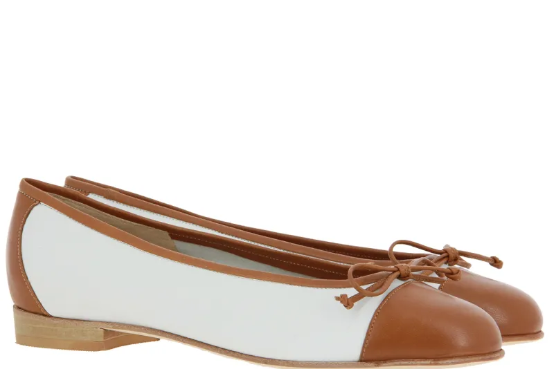 Damen Lorbac Ballerina MOLLY BIANCO COGNAC