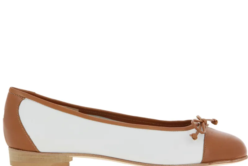 Damen Lorbac Ballerina MOLLY BIANCO COGNAC