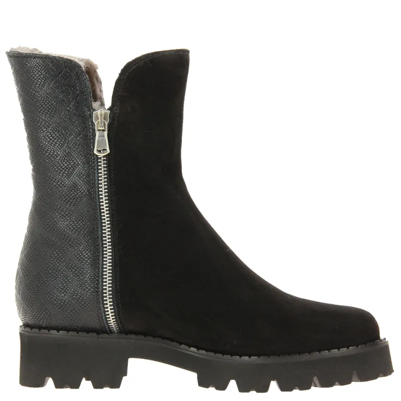 Damen Lorbac Stiefelette gefüttert MAGDA CAMOSCIO NERO SAID NERO