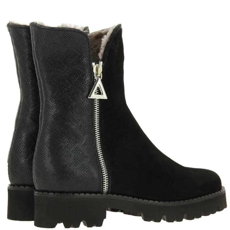 Damen Lorbac Stiefelette gefüttert MAGDA CAMOSCIO NERO SAID NERO