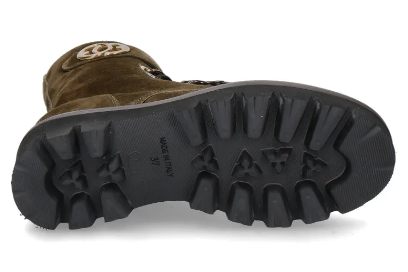 Damen Luca Grossi Stiefelette gefüttert CAMOSCIO MILITARY