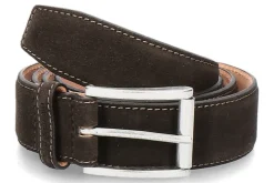 Damen Ludwig Reiter Herren-Gürtel CHINO VELOURS- mocca/ dunkelbraun