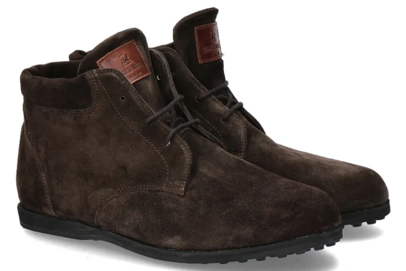 Herren Ludwig Reiter Schnürstiefelette gefüttert GRINZINGER NEU VELOUR DUNKELBRAUN