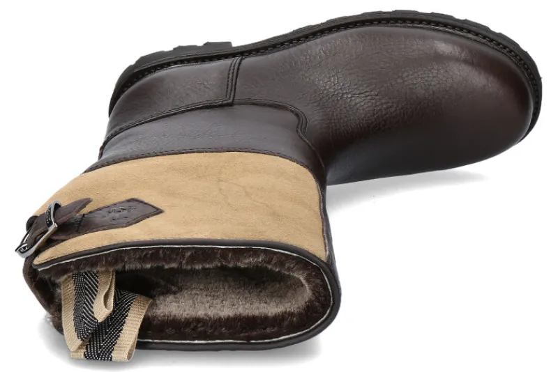 Damen Ludwig Reiter Stiefel MARONIBRATERIN- dunkelbraun/ grün