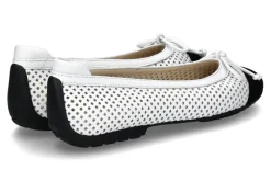 Damen Mania Ballerina 911 CAMOSCIO- schwarz/weiss