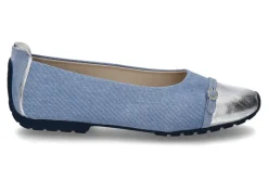 Damen Mania Ballerina 1111 NAPPA TESSUTO- jeans/ silber
