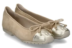 Damen Mania Ballerina LAMINATO CAMOSCIO- oro/beige