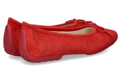 Damen Mania Ballerina PERFORATO CAMOSCIO ROSSO (36)