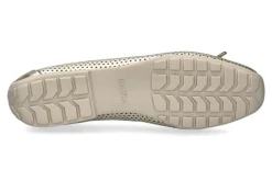 Damen Mania Ballerina PERFORATO LAMINADO PLATINO (40)