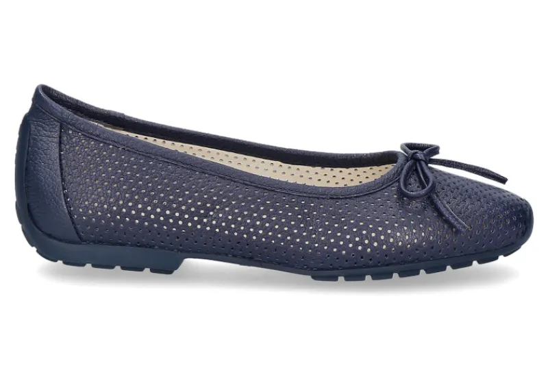 Damen Mania Ballerina PERFORATO BLU (39)