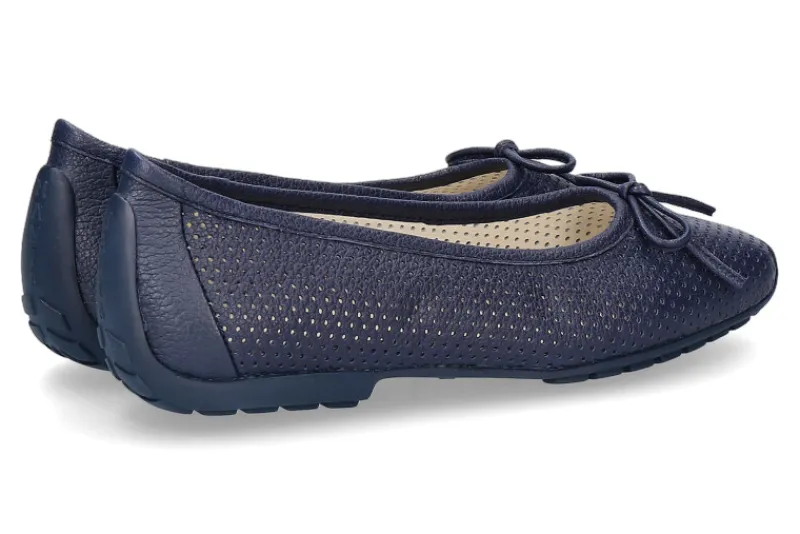 Damen Mania Ballerina PERFORATO BLU (39)