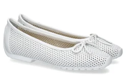 Damen Mania Ballerina PERFORATO BIANCO (37 )