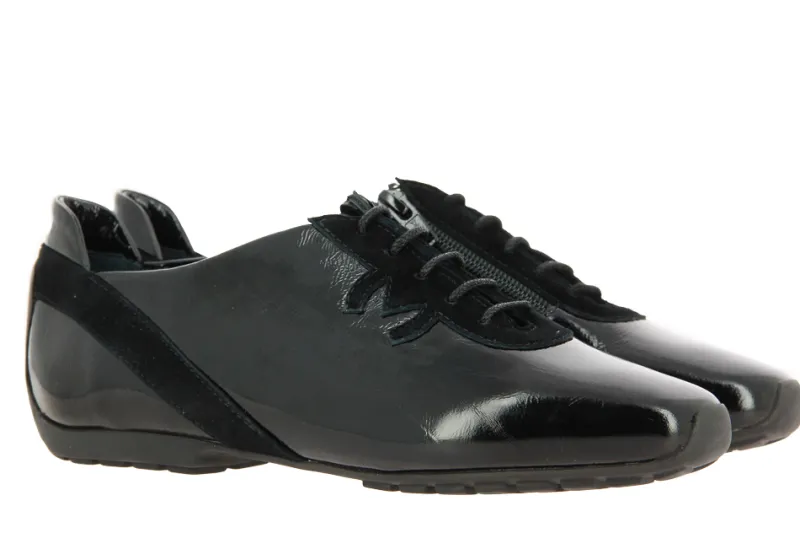 Damen Mania Schnürer NAPLACK CAMOSCIO NERO