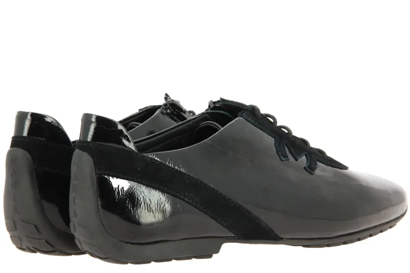Damen Mania Schnürer NAPLACK CAMOSCIO NERO
