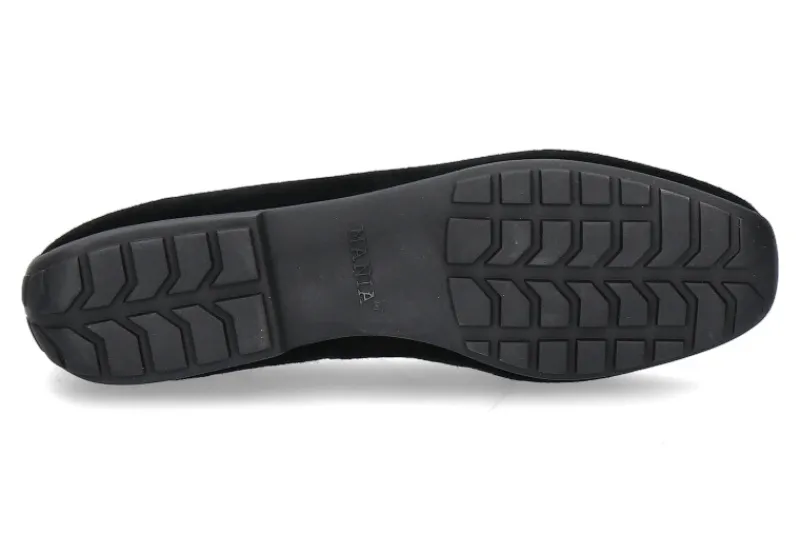 Damen Mania Slipper CAMOSCIO NERO STRASS