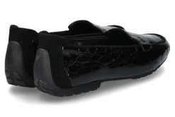 Damen Mania Slipper gefüttert CAMOSCIO VERNICE NERO (42)