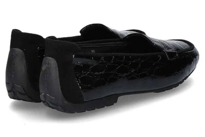Damen Mania Slipper gefüttert CAMOSCIO VERNICE NERO (42)