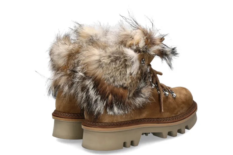 Damen Montelliana Schnürstiefelette gefüttert AURORA TAN ALCE