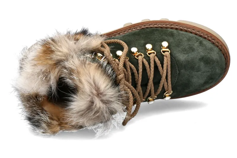 Damen Montelliana Schnürstiefelette gefüttert AURORA MILITARY GREEN