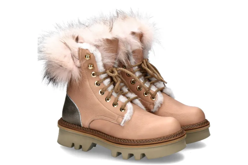 Damen Montelliana Schnürstiefelette gefüttert EVA POWDER PINK CIPRIA
