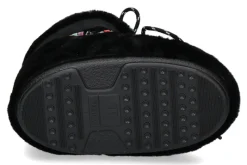 Damen Moon Boot Bootie ICON LOW FAUX FUR BEADS- black/schwarz