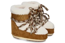 Damen Moon Boot Bootie ICON LOW SHEARLING SUEDE- whisky/offwhite