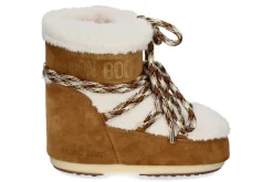 Damen Moon Boot Bootie ICON LOW SHEARLING SUEDE- whisky/offwhite