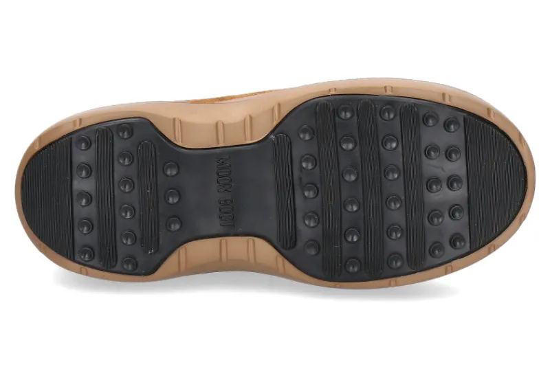 Damen Moon Boot Bootie LUNA LOW SUEDE- cognac