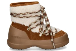 Damen Moon Boot Bootie LUNA SHEARLING SUEDE- whisky/offwhite