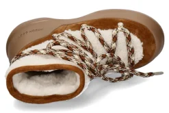 Damen Moon Boot Bootie LUNA SHEARLING SUEDE- whisky/offwhite