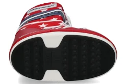 Damen Moon Boot snow boot RETROBIKER WHITE STARS PRINT- white/ red